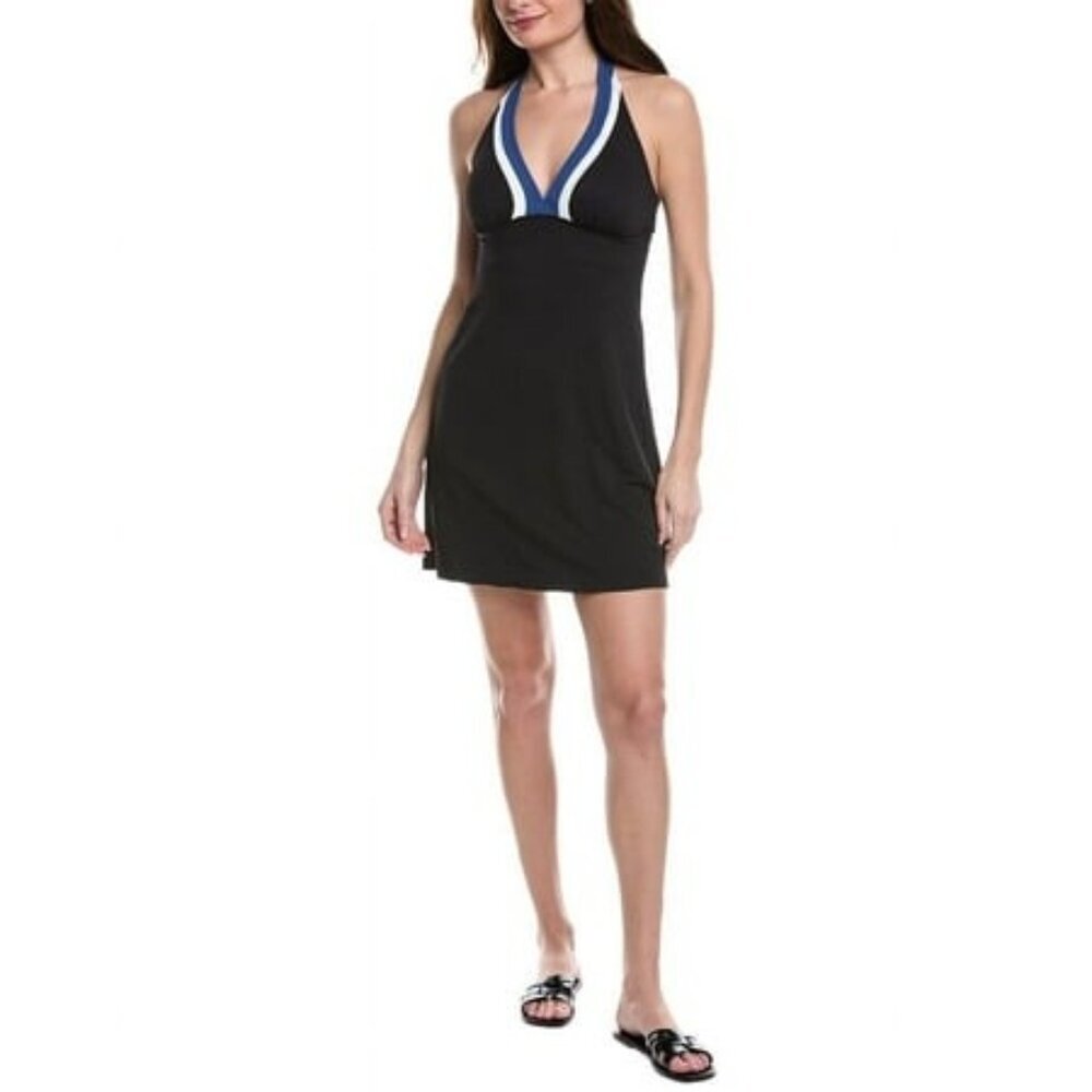 NWT Tommy Bahama Women’s Cover Up Island Cay Colorblock Healter Spa Indigo Tie